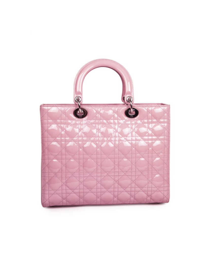 Sac Lady Dior verni rose  DIOR 