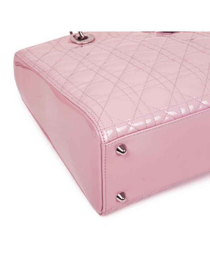 Sac Lady Dior verni rose  DIOR 