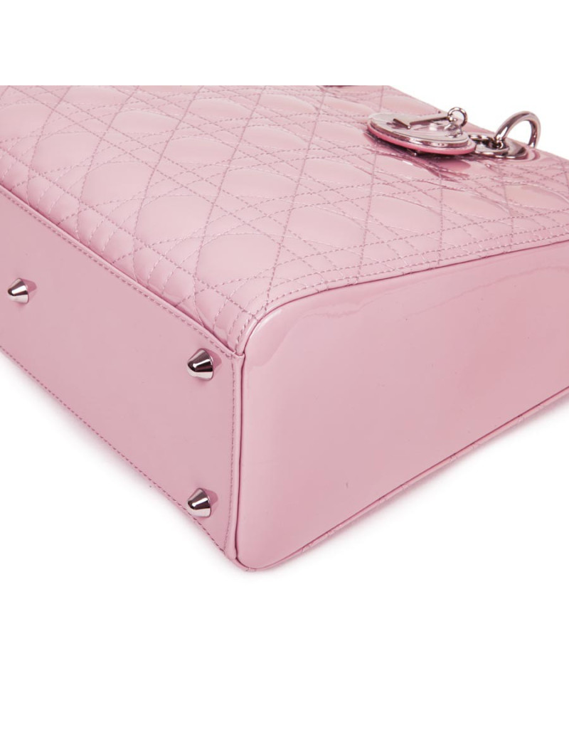 Sac Lady Dior verni rose  DIOR 