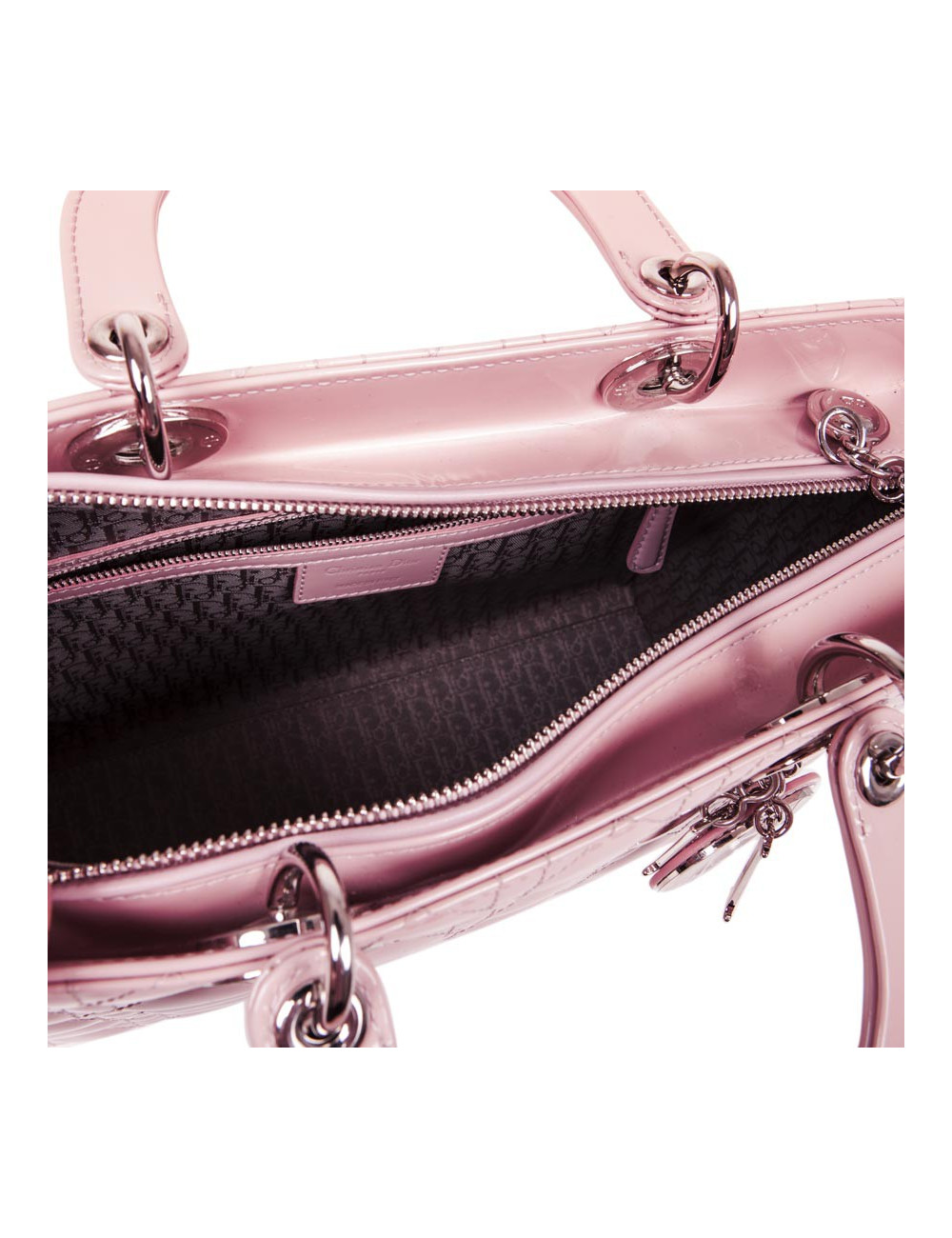 Sac Lady Dior verni rose  DIOR 