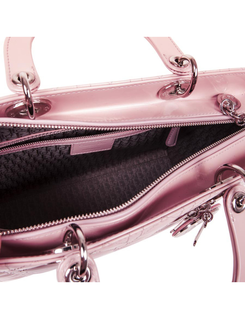 Sac Lady Dior verni rose  DIOR 