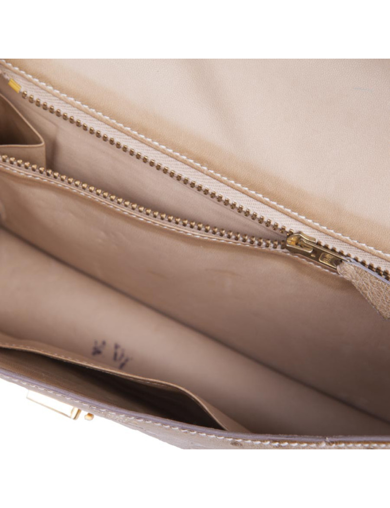Sac Constance HERMES en autruche sable