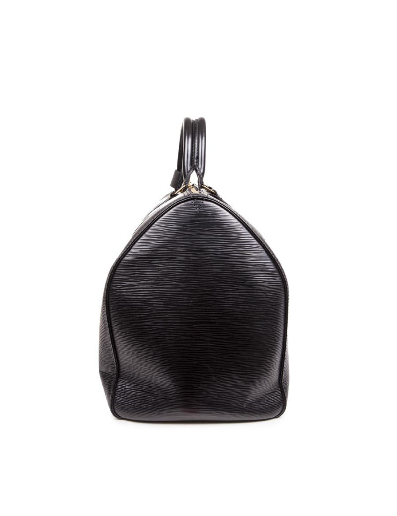 Sac Keepall  60 LOUIS VUITTON vintage cuir épi noir