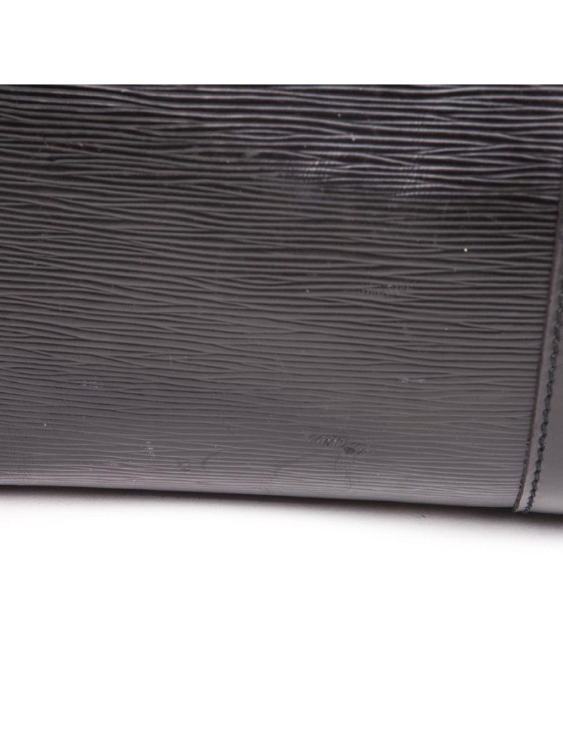 Sac Keepall  60 LOUIS VUITTON vintage cuir épi noir
