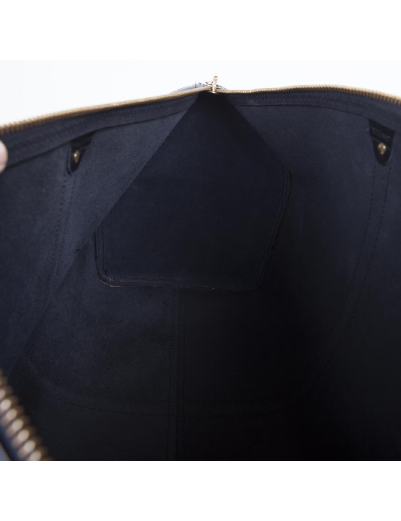 Sac Keepall  60 LOUIS VUITTON vintage cuir épi noir