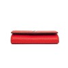 FENDI key holder in red grained leather with saddle stitching