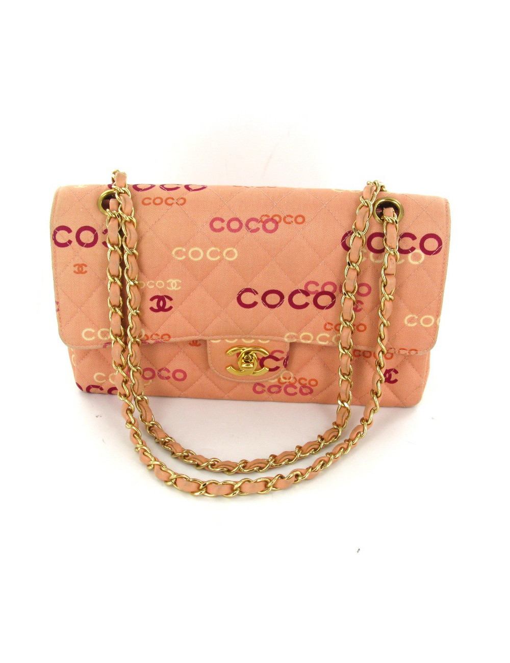 Sac CHANEL collector timeless en toile rose