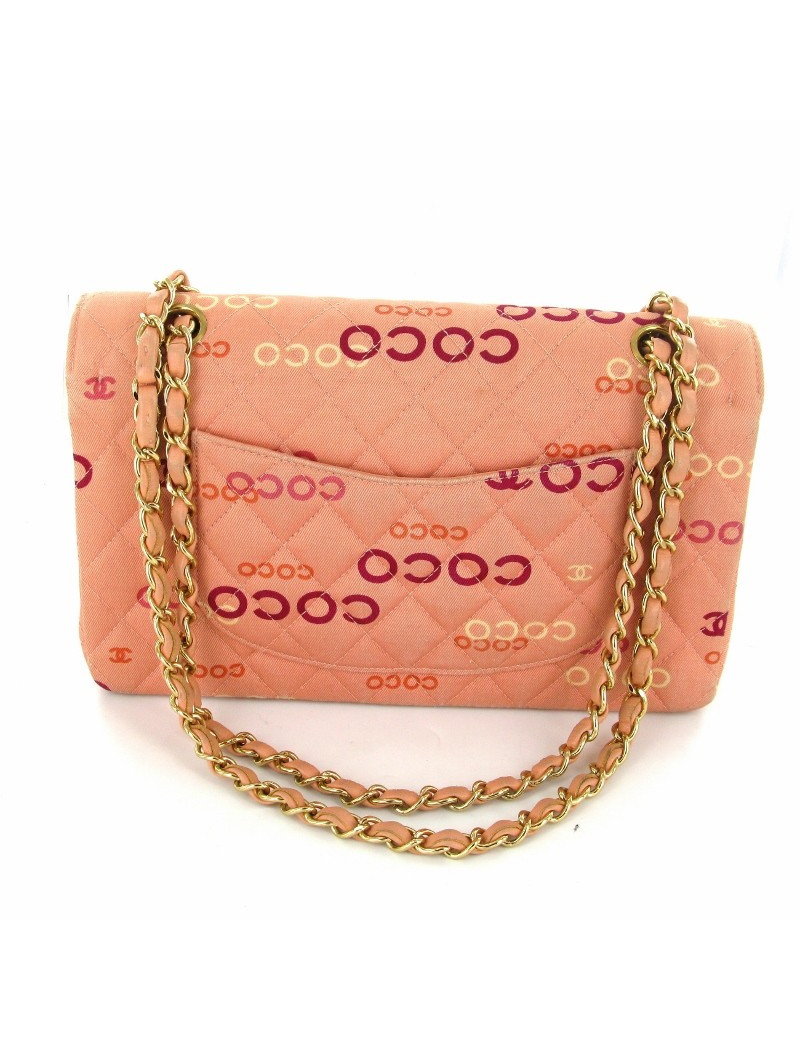Sac CHANEL collector timeless en toile rose