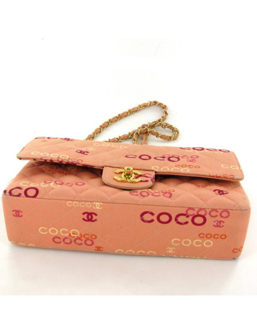 Sac CHANEL collector timeless en toile rose