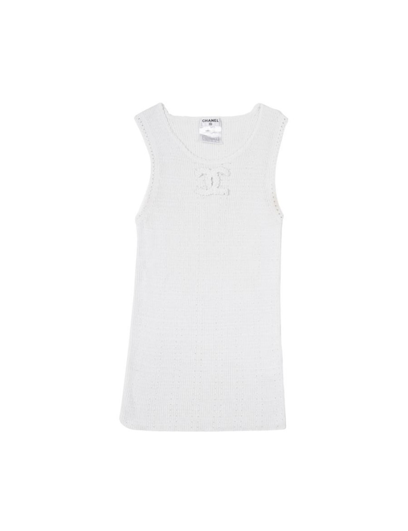 Débardeur CHANEL T 36 Stretch blanc