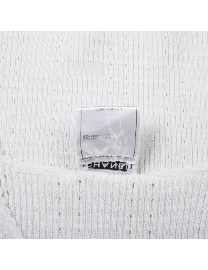 Débardeur CHANEL T 36 Stretch blanc