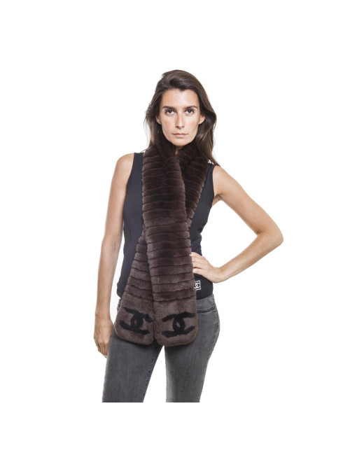 CHANEL Scarf in Brown Orylag Fur