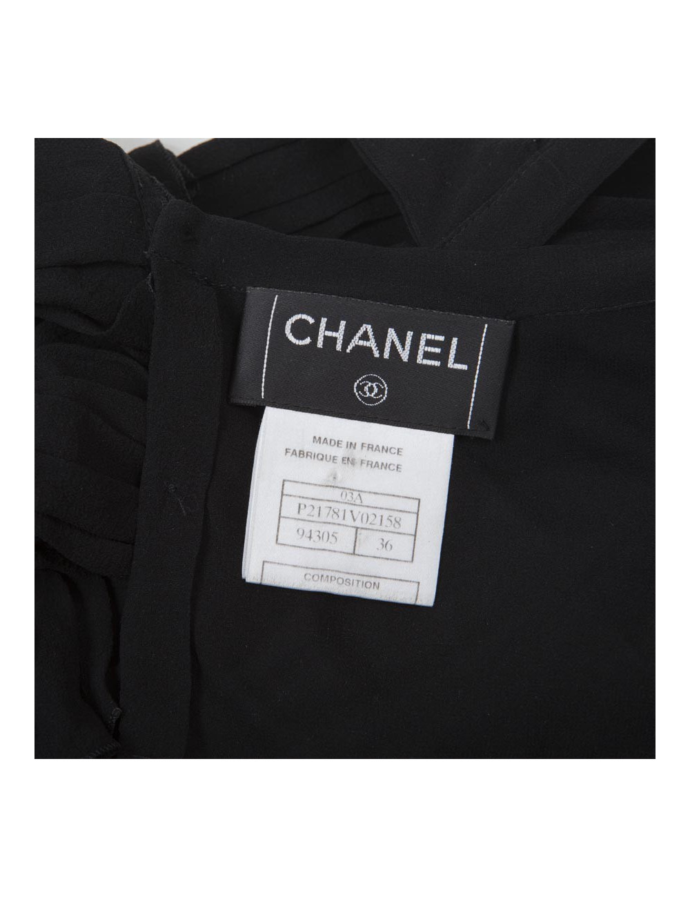 Haut CHANEL soie noire