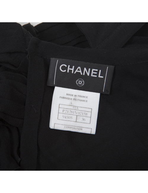Haut CHANEL soie noire T36