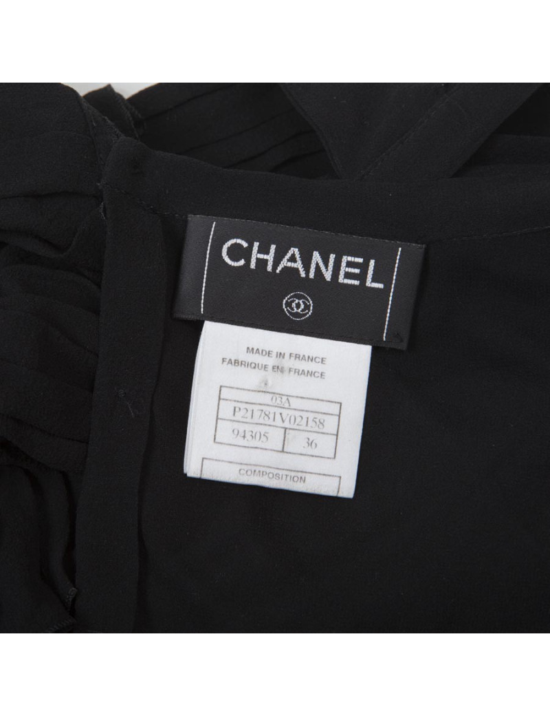 Haut CHANEL soie noire