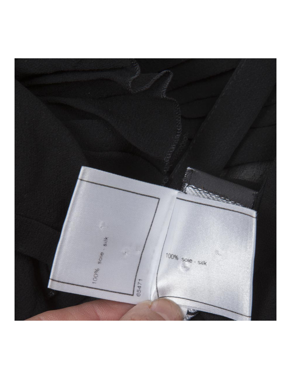 Haut CHANEL soie noire T36