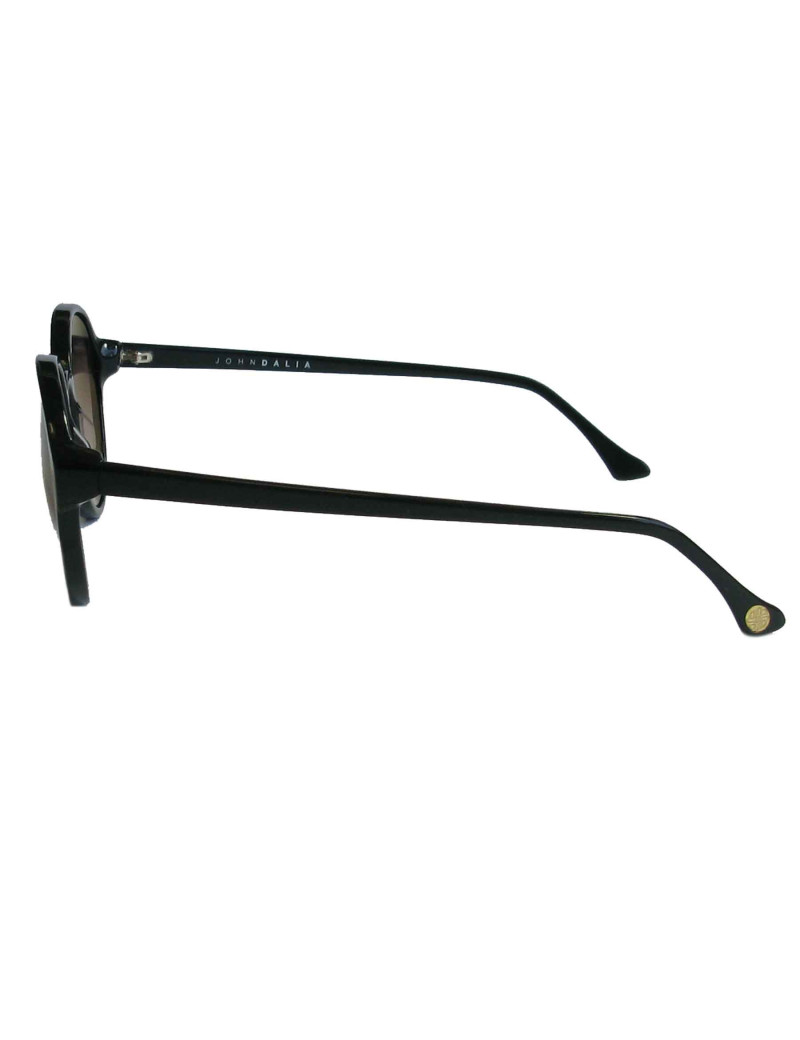 Lunettes de soleil JOHN DALIA rondes en acétate noir