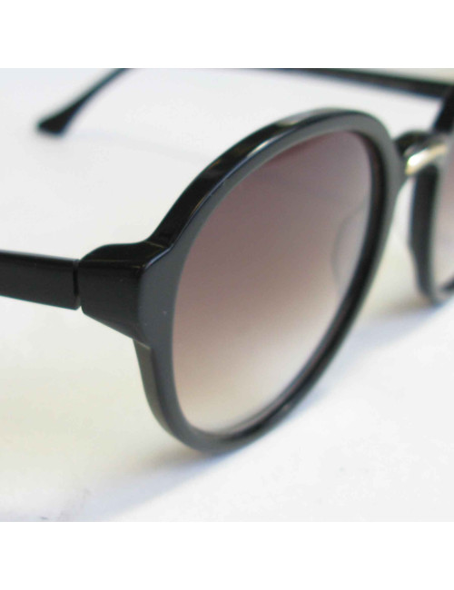 Lunettes de soleil JOHN DALIA rondes en acétate noir