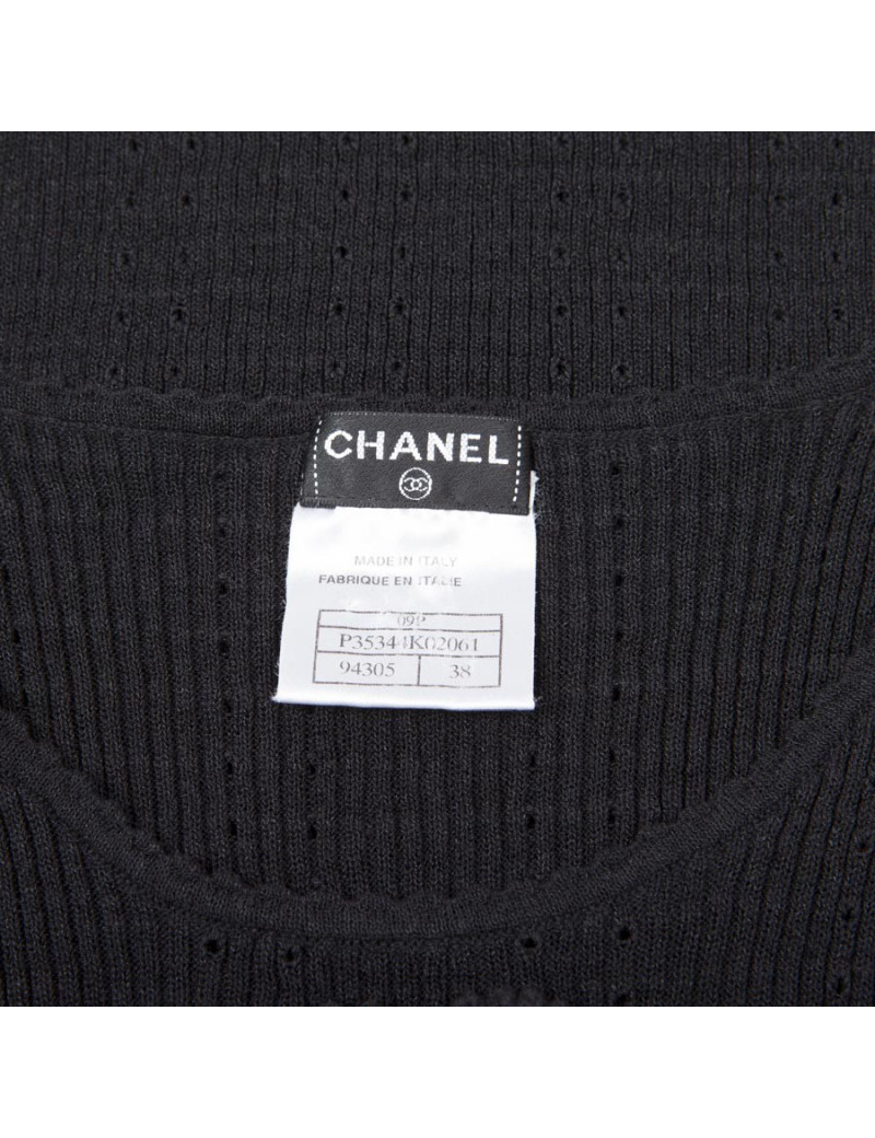 Top CHANEL  t 38 stretch noir 