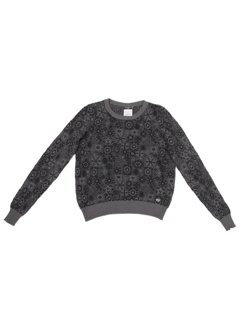 Pull CHANEL T 34 cachemire gris et noir