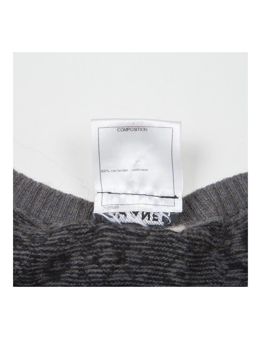 Pull CHANEL T 34 cachemire gris et noir