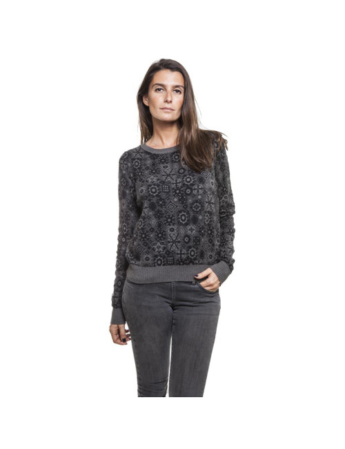 Pull CHANEL T 34 cachemire gris et noir