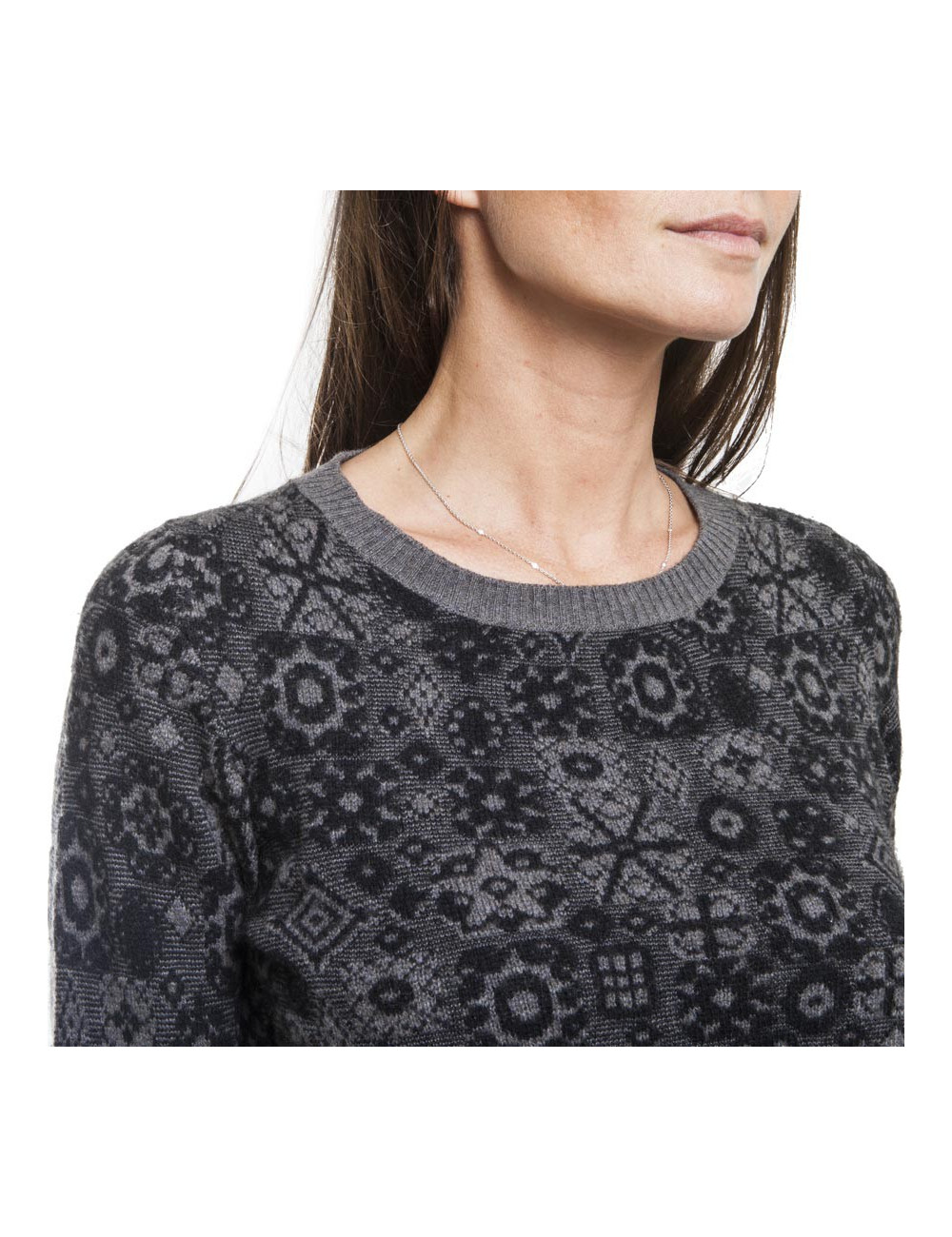 Pull CHANEL T 34 cachemire gris et noir