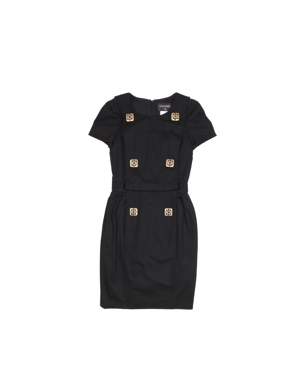 Robe CHANEL  34 jersey noir 