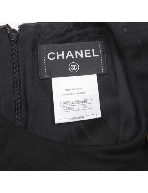 Robe CHANEL  34 jersey noir 
