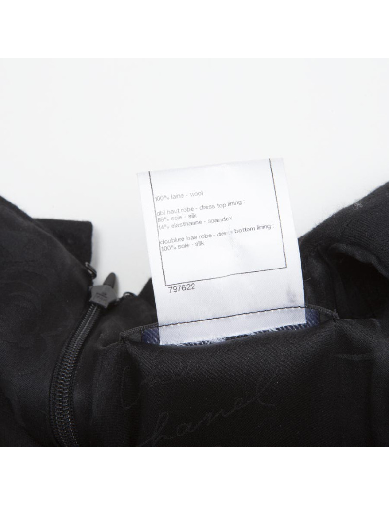 Robe CHANEL  34 jersey noir 