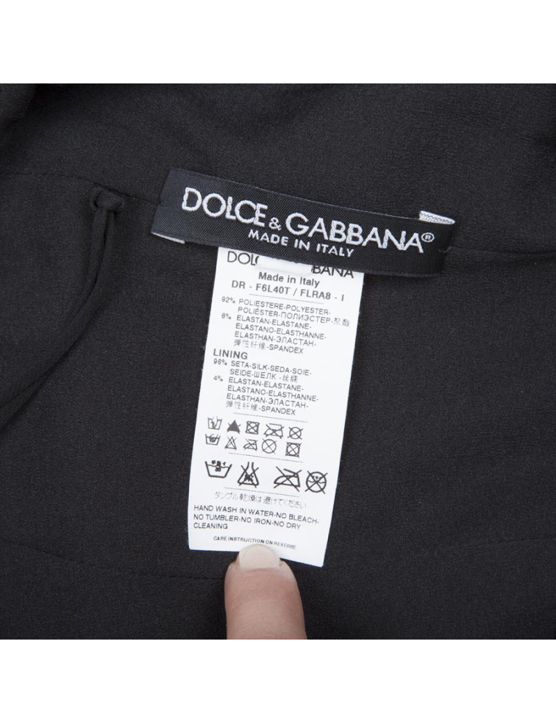 Robe DOLCE GABBANA T 38 FR noire à paillettes