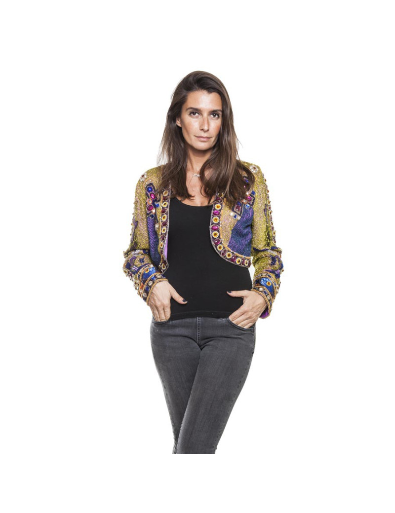 Veste VALENTINO sequins multicolores vintage 