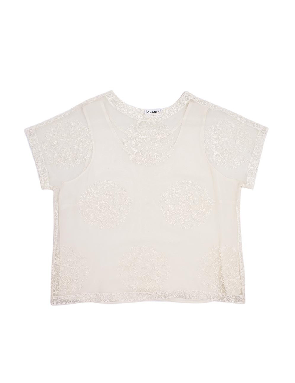 Top CHANEL  dentelle écrue