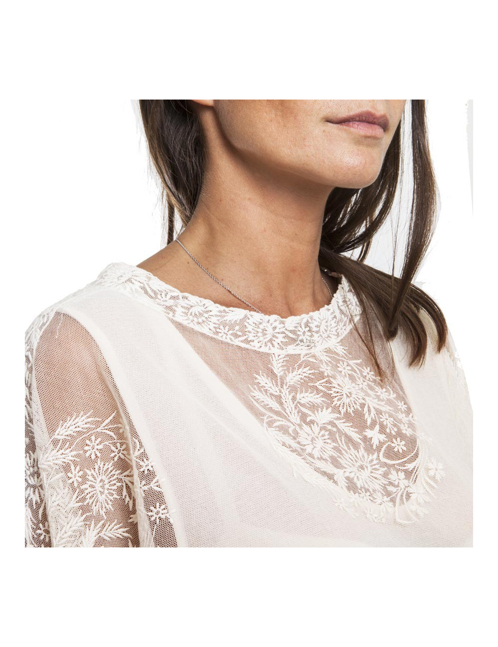 Top CHANEL  dentelle écrue