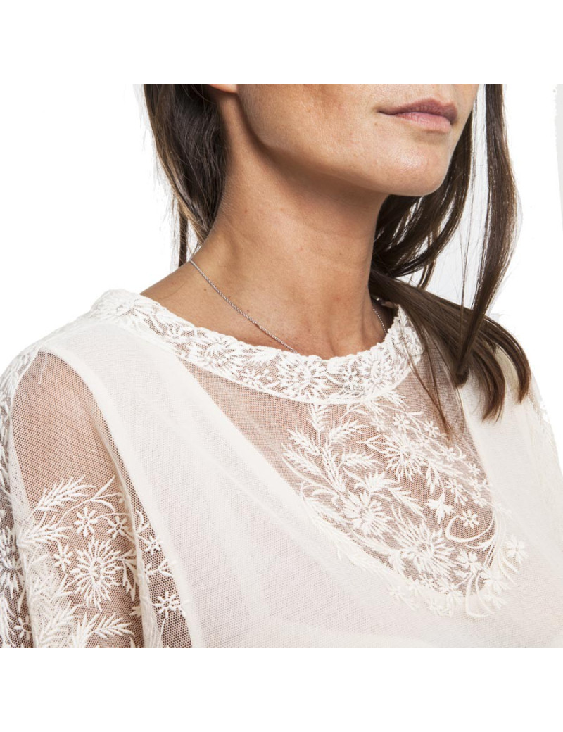 Top CHANEL  dentelle écrue