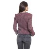 Veste CHANEL T 36 "Paris-Venise" Tweed à chevrons rouge blanc et gris