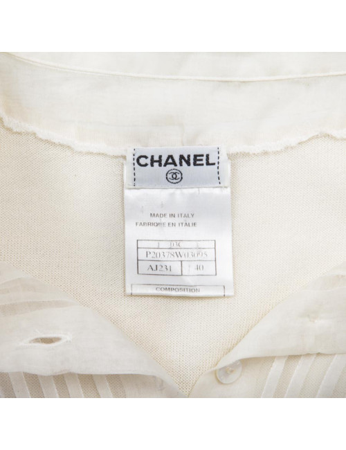 Chemise CHANEL blanc cassé T 40