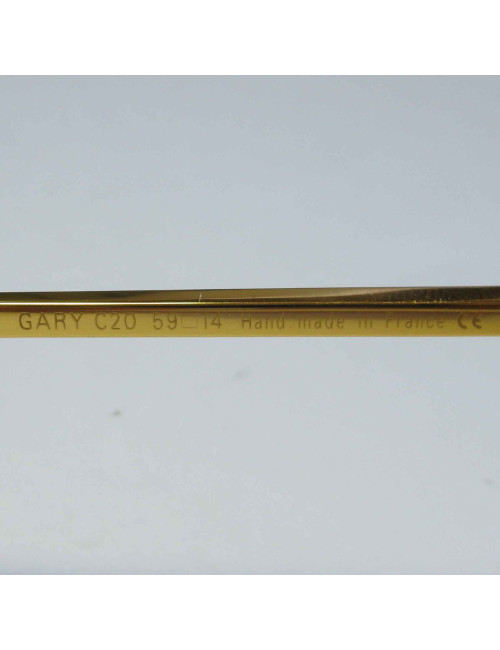 Lunettes de soleil JOHN DALIA modèle Gary en écailles et or 24 carats