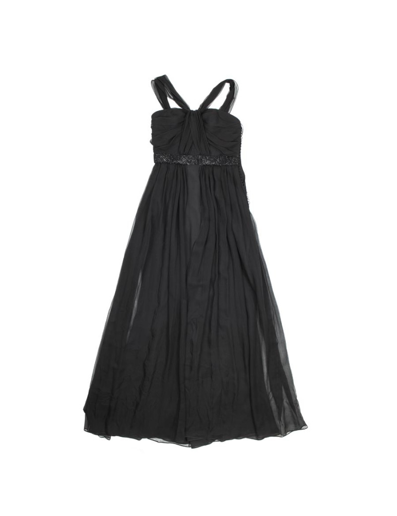 Robe du soir CHRISTIAN DIOR en soie noire T38