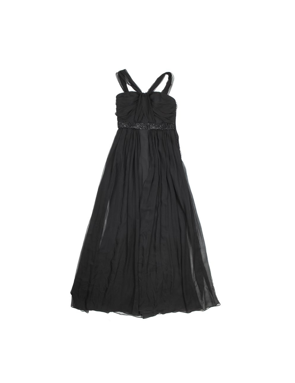 Robe du soir CHRISTIAN DIOR en soie noire T38