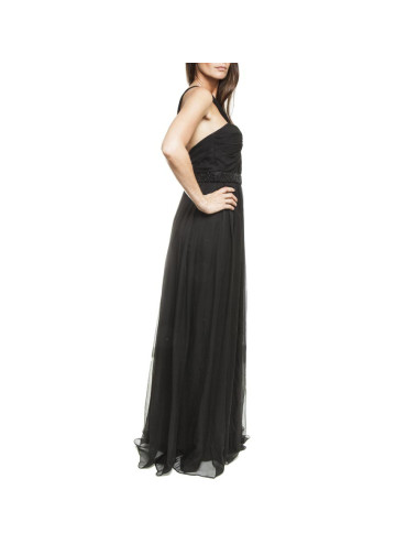 CHRISTIAN DIOR black silk evening dress size 38FR 2