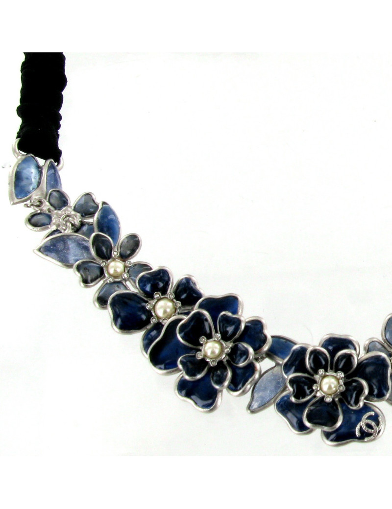 Serre-tête CHANEL en pâte de verre fleurette