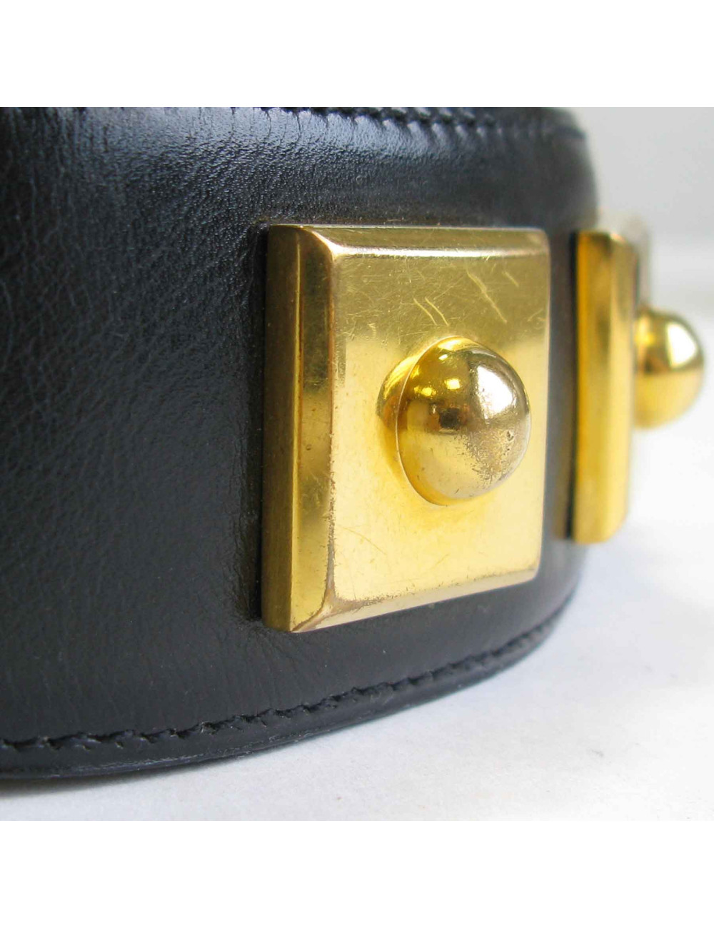 HERMES 'Piano' belt in black box leather