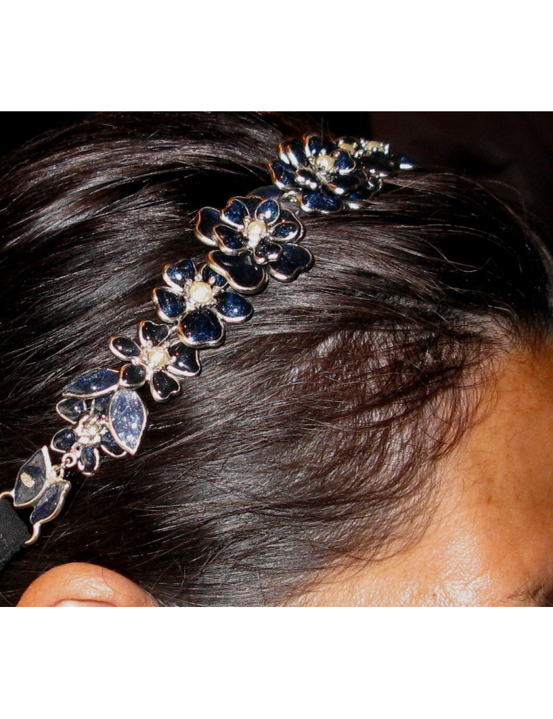 Serre-tête CHANEL en pâte de verre fleurette