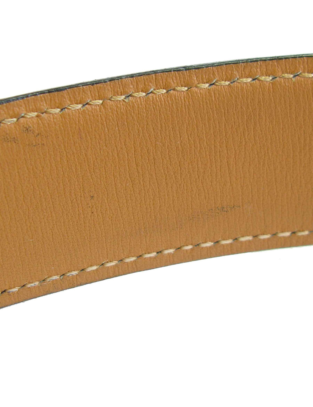 xxx Ceinture HERMES  T72 en cuir box bleu marine et fer à cheval clouté