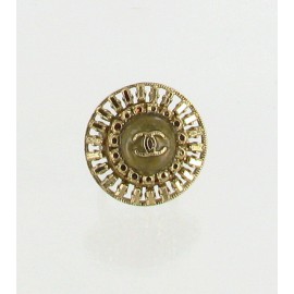 CHANEL ring round gold metal
