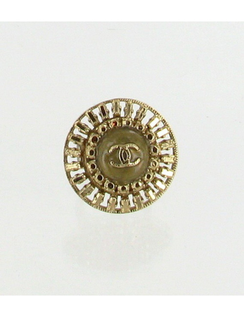 Bague CHANEL ronde en métal doré
