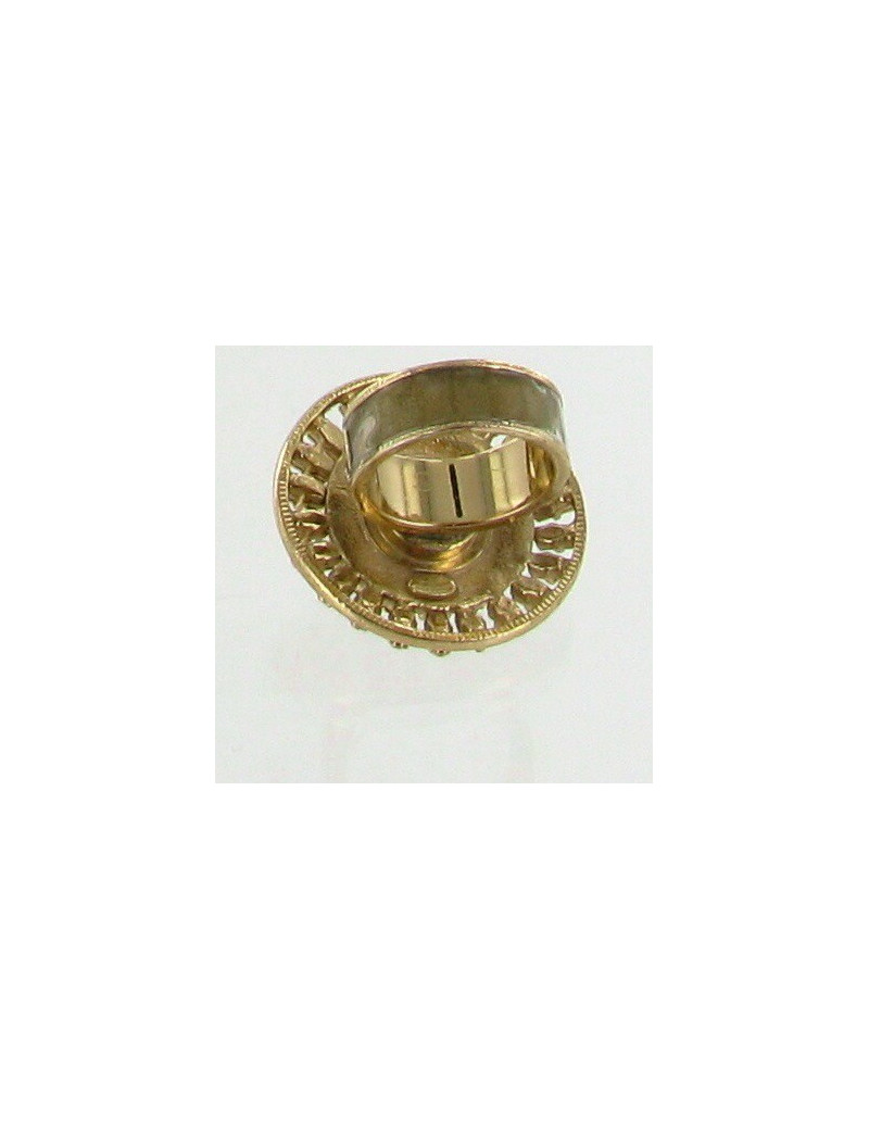 Bague CHANEL ronde en métal doré