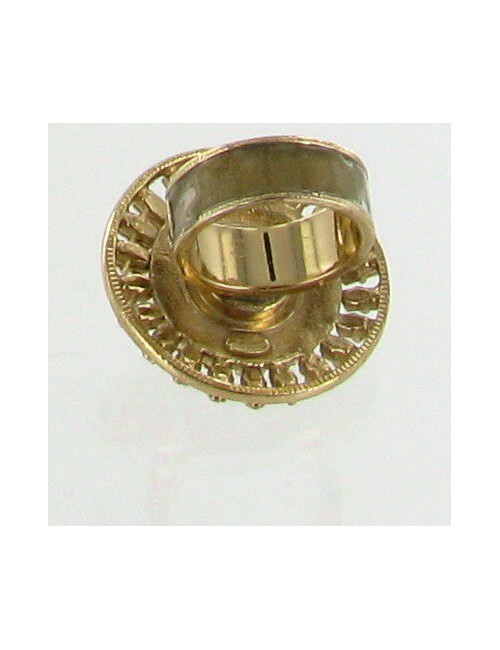 Bague CHANEL ronde en métal doré