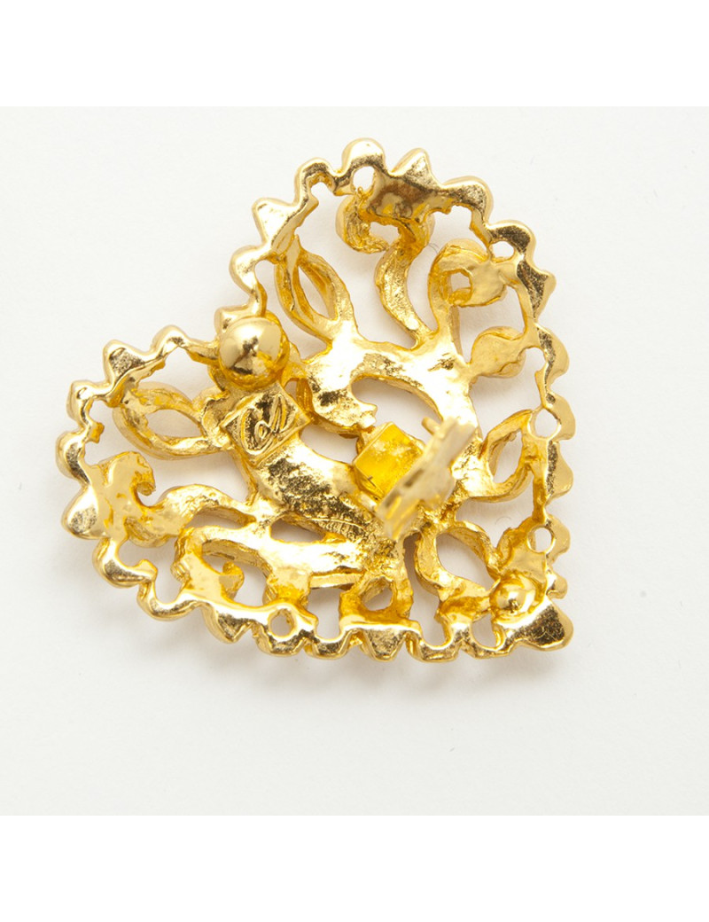 boucles d'oreille  clips CHRISTIAN LACROIX  coeur Vintage